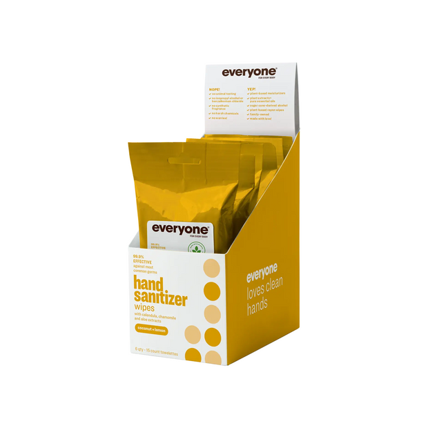 Coconut + Lemon Resealable Hand Sanitizer Wipes