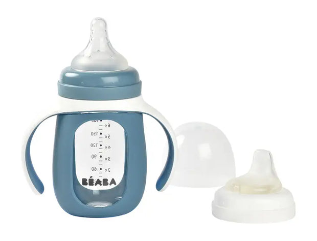 BEABA 2-in-1 Glass Training Cup
