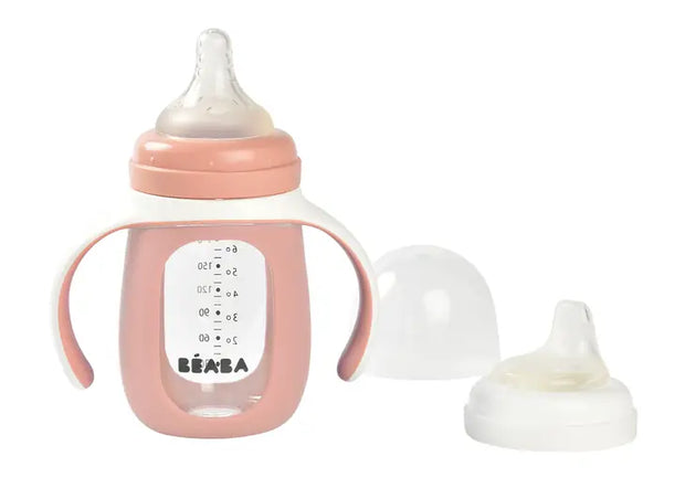 BEABA 2-in-1 Glass Training Cup