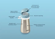 BEABA Stainless Steel Kids Water Bottle