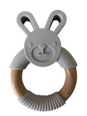 Bunny Silicone + Wood Teether