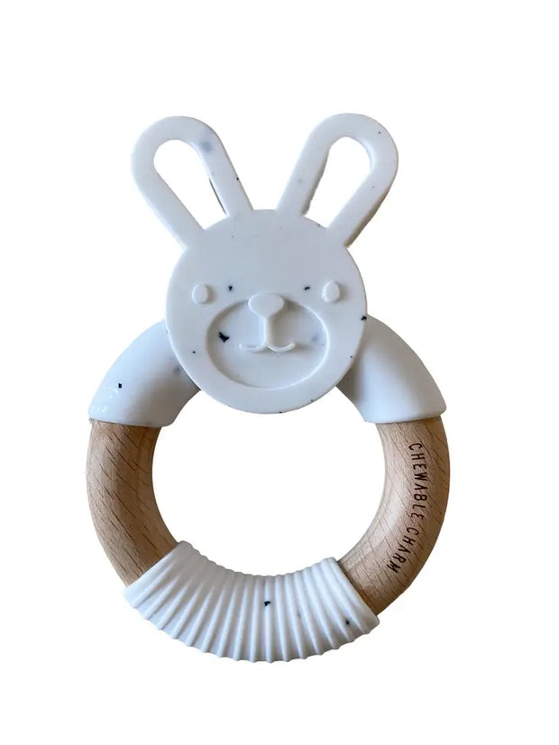 Bunny Silicone + Wood Teether