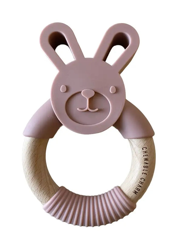 Bunny Silicone + Wood Teether