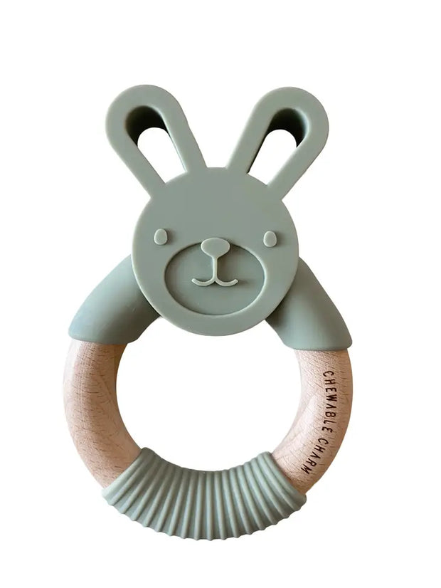 Bunny Silicone + Wood Teether