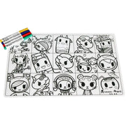 Character Squares Tokimatties Coloring Placemat