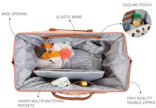Childhome Mommy Bag, XL Diaper Bag - Pink Copper