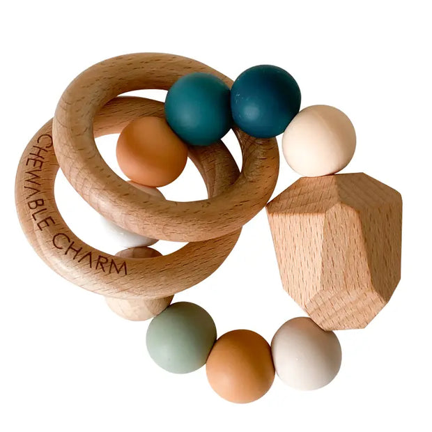 Hayes Silicone + Wood Teether Ring