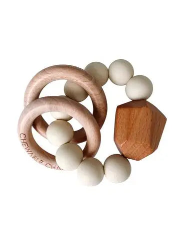 Hayes Silicone + Wood Teether Ring