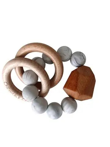Hayes Silicone + Wood Teether Ring