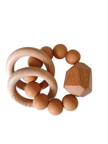 Hayes Silicone + Wood Teether Ring