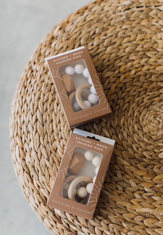 Hayes Silicone + Wood Teether Ring