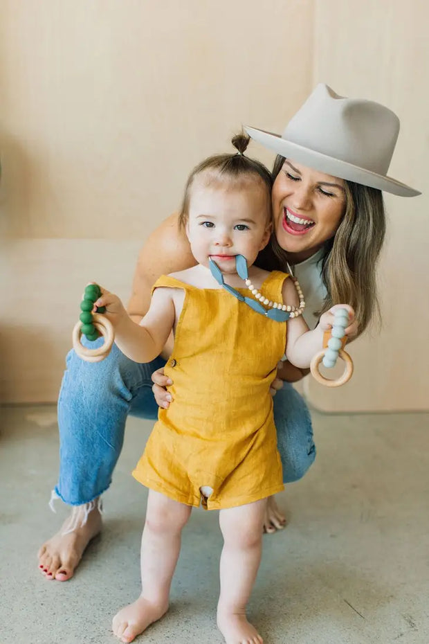 Hayes Silicone + Wood Teether Ring