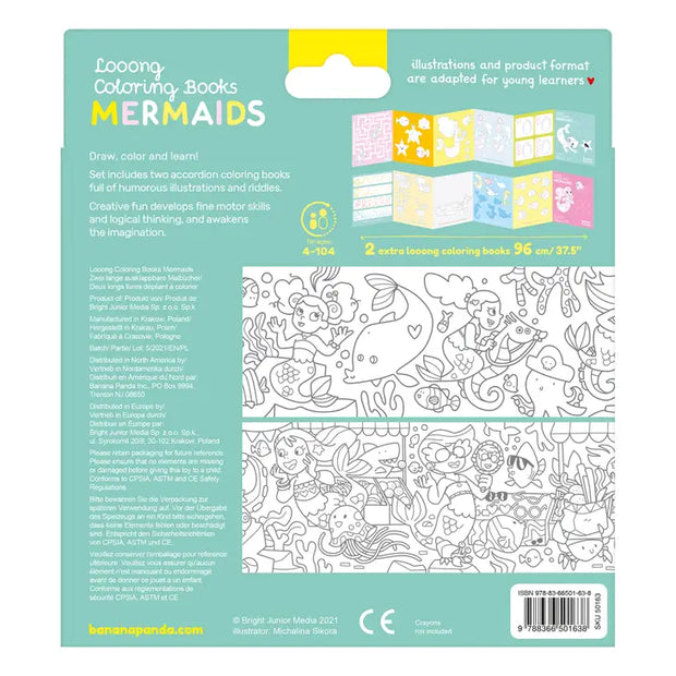 Looong Coloring Books - I Love Coloring Mermaids