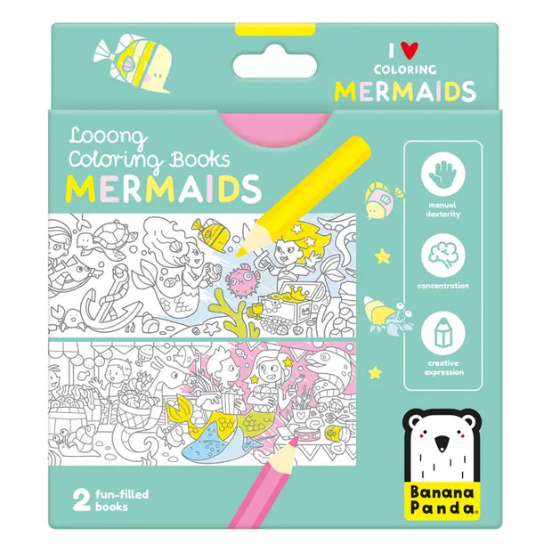 Looong Coloring Books - I Love Coloring Mermaids