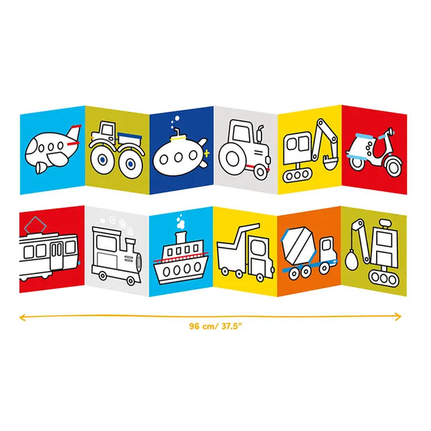 Looong Coloring Books - Ready to Color Vehicles