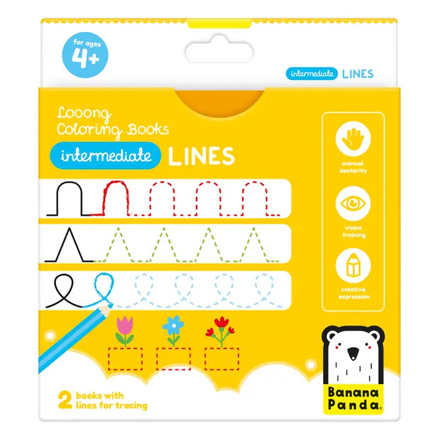 Looong Coloring Books - Ready to Trace Intermediate Lines