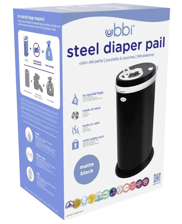 Matte Black Diaper Pail