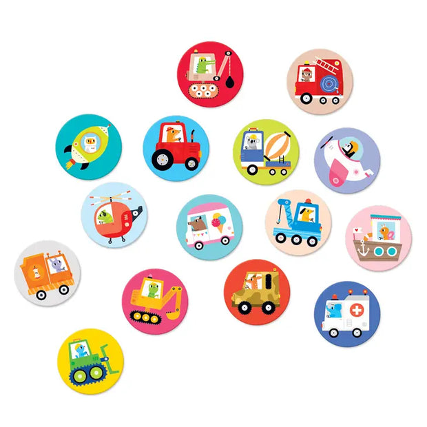 On-the-Go Puzzle Memory Game Vehicles