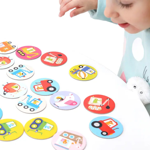 On-the-Go Puzzle Memory Game Vehicles