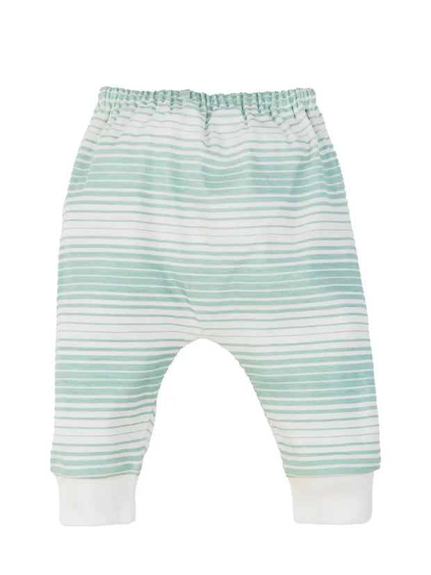Organic Baby Harem Pant - Sea Breeze Stripe