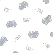 Organic Baby Knotted Gown - Hugs and Kisses Print