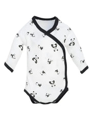 Organic Baby LS Side Snap Bodysuit - Panda Print