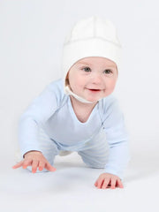 Organic Baby Long Sleeve Lap Shoulder Bodysuit - Blue