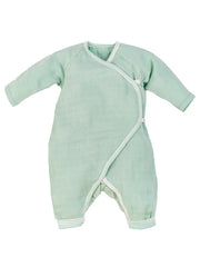 Organic Baby Muslin Side Snap Kimono - Sea Breeze