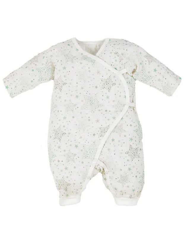 Organic Baby Muslin Side Snap Kimono - Twinkle Stars