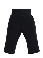 Organic Baby Roll Waist Pant - Black