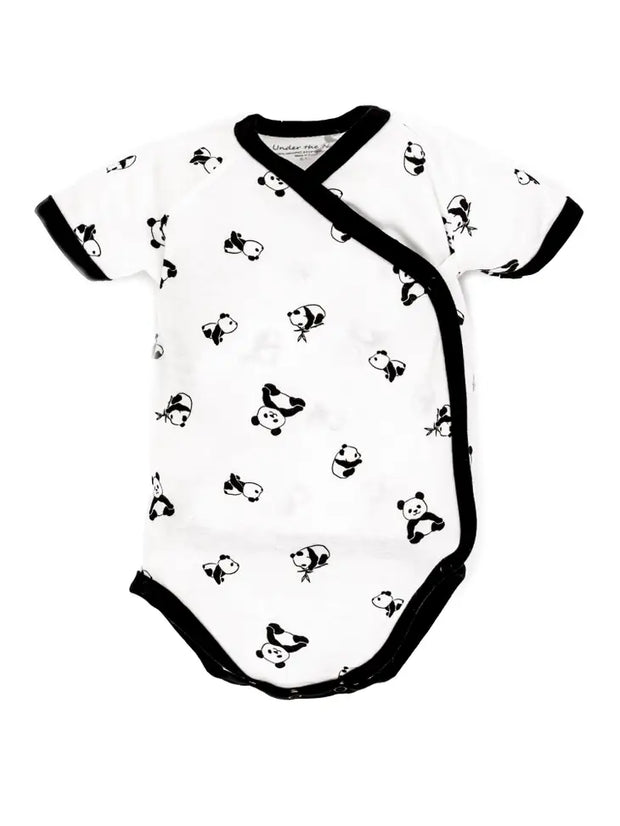 Organic Baby SS Side Snap Bodysuit - Panda Print