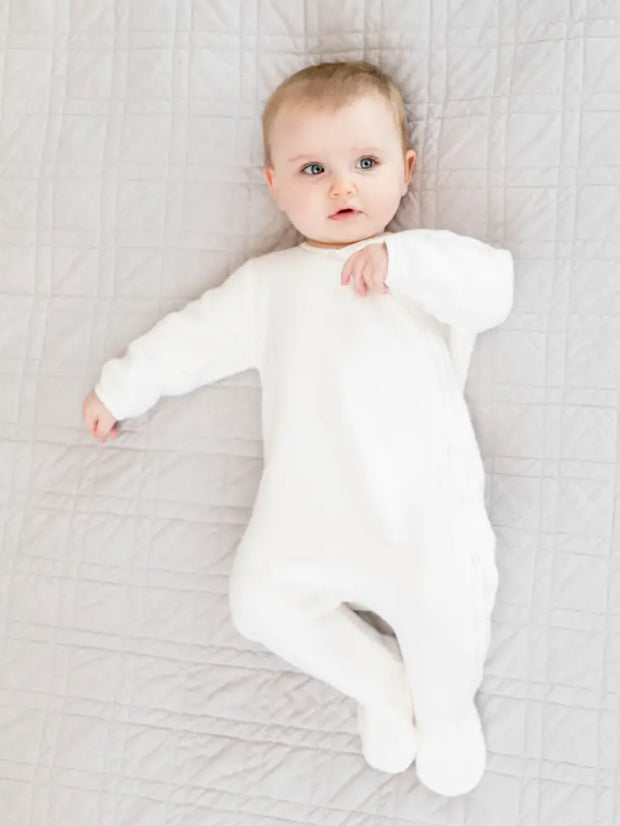 Organic Baby Sherpa Side Snap Footie