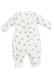 Organic Baby Side Snap Kimono - Hugs and Kisses Print
