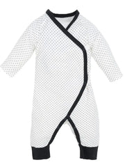 Organic Baby Side Snap Kimono - Polka Dot