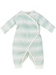 Organic Baby Side Snap Kimono - Sea Breeze Stripe