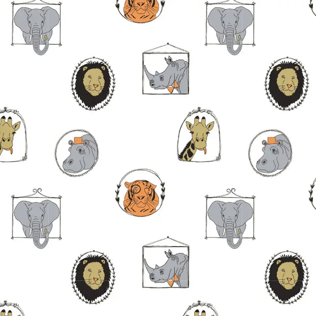 Organic Baby Side Zipper Footie - Animal Print