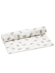 Organic Baby Swaddle Blanket - Hugs and Kisses Print