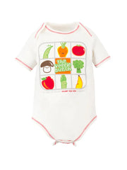Organic Baby Veggie Bunch SS Side Snap Bodysuit