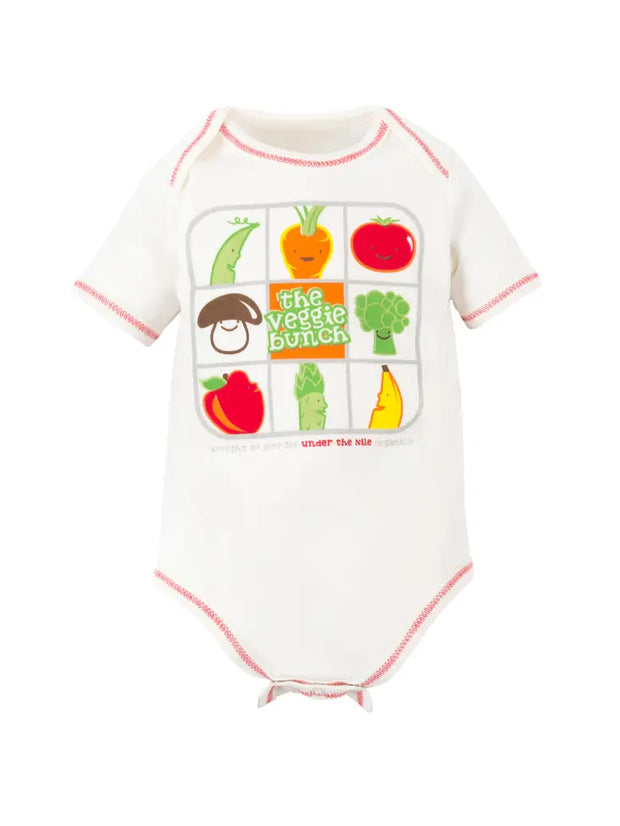 Organic Baby Veggie Bunch SS Side Snap Bodysuit