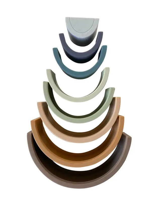 Rainbow Teether Silicone Stacker