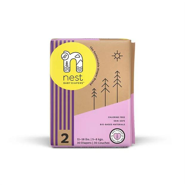 Sustainable Plant Based Baby Diapers Size 2