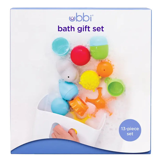 Bath Time Essential Gift Set, Includes Drying Bin & 11 Toys