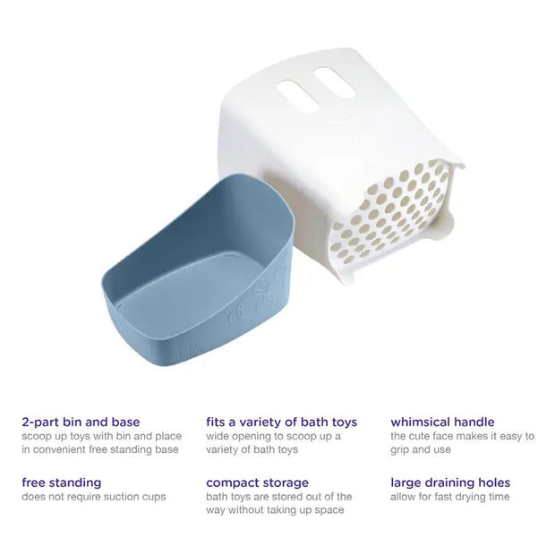 Cloudy Blue Bath Toy Drying Bin
