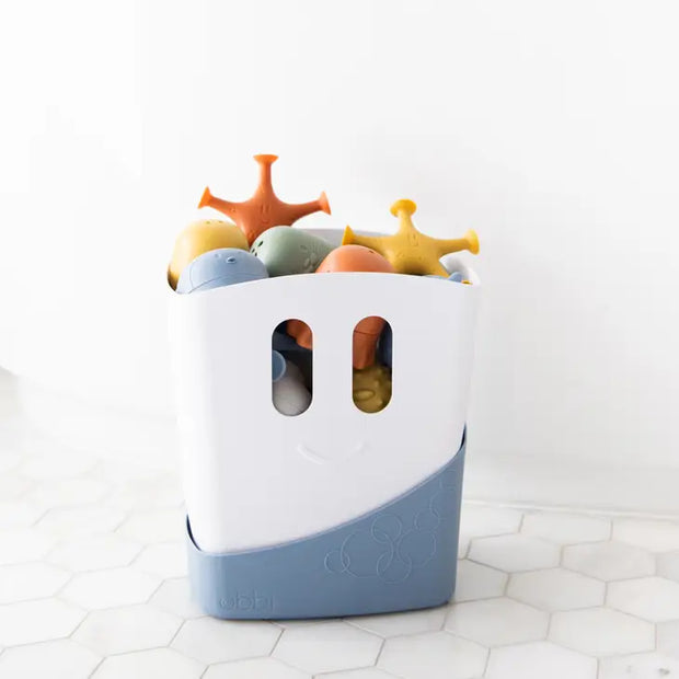 Cloudy Blue Bath Toy Drying Bin