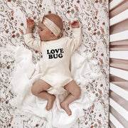 Love Bug Organic Cotton Baby Bodysuit | Long Sleeve