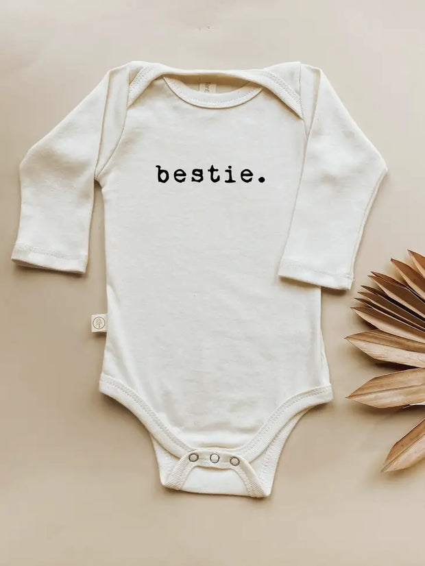 Bestie Organic Cotton Baby Bodysuit | Long Sleeve