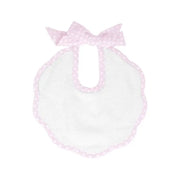 Scalloped bib  gingham