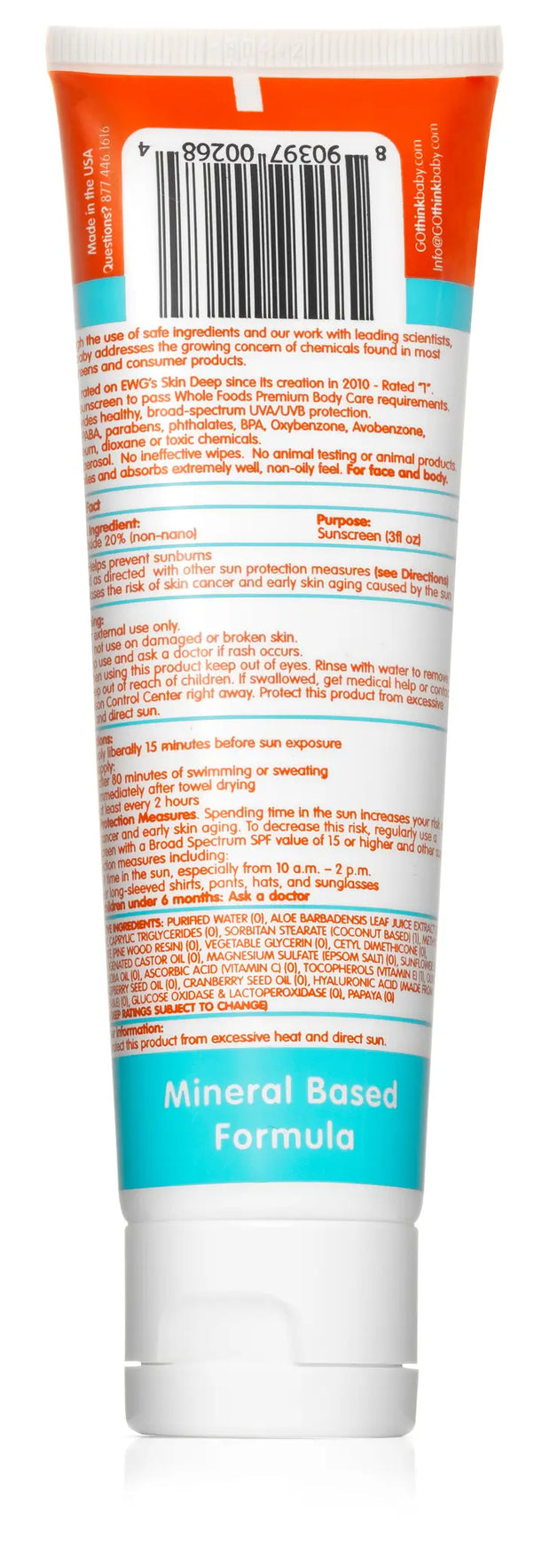 Thinkbaby Safe Sunscreen Spf 50+