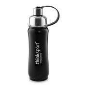 Insulated Sports Bottle - Coated Black