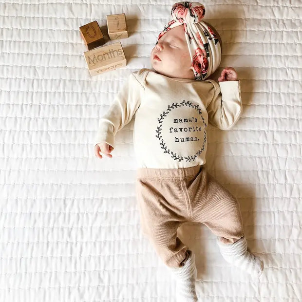 Mamas Favorite Human Organic Cotton Bodysuit | Long Sleeve